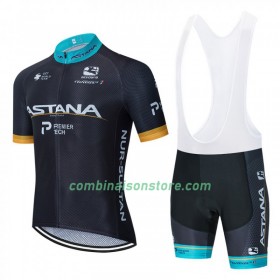 Combinaison Cycliste + Cuissard à Bretelles 2020 Astana Pro Team N002